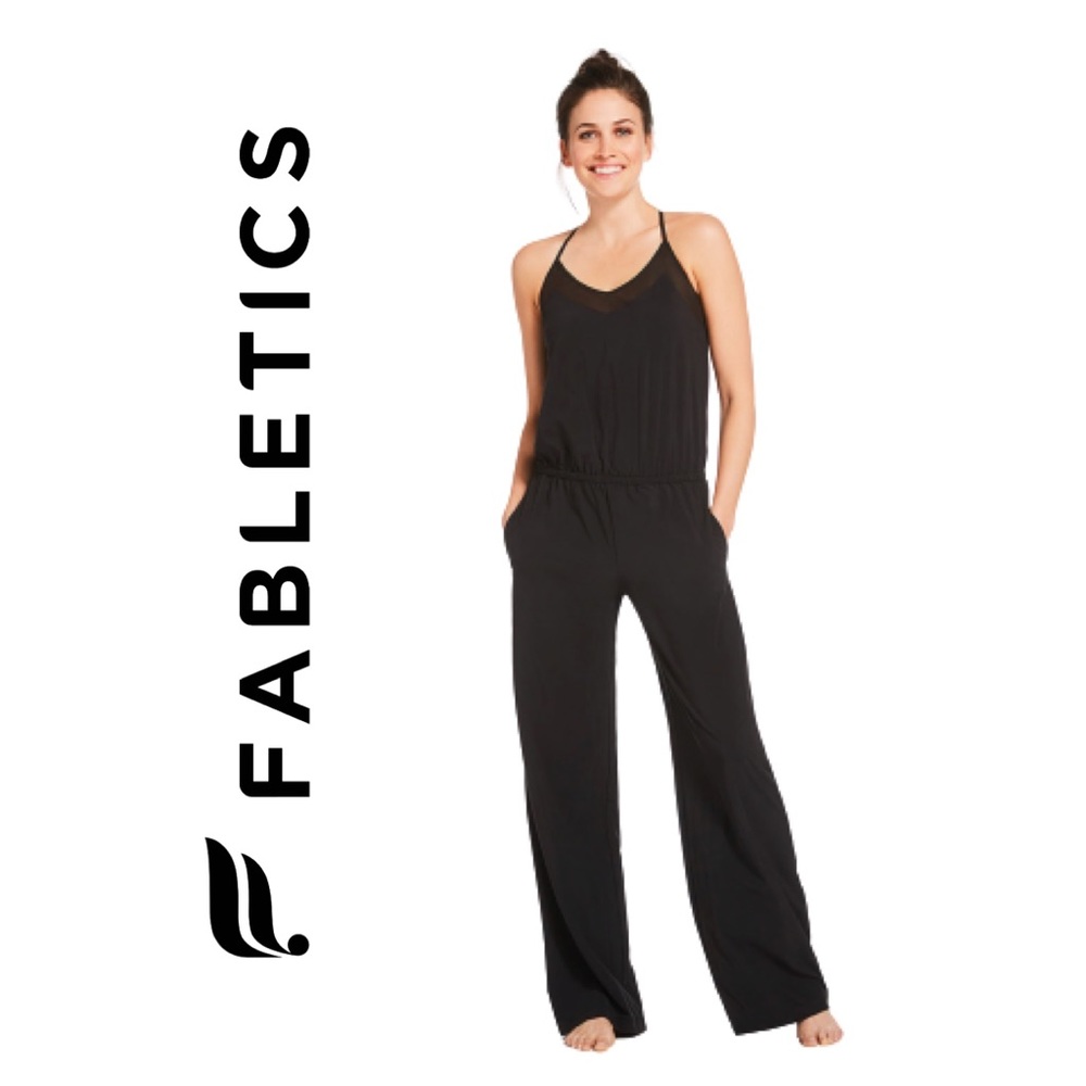 NWT Fabletics Dash Jumpsuit - Black Sz Small